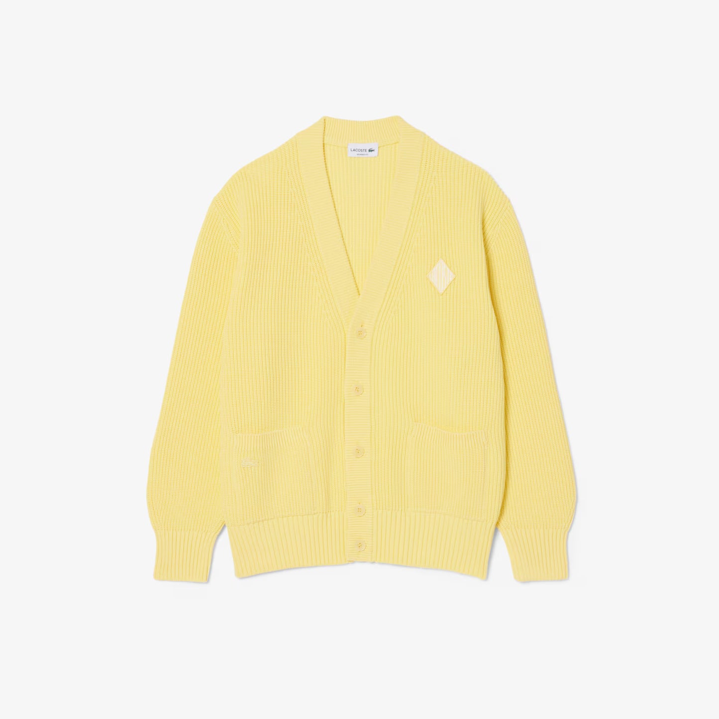 Relaxed Fit Ribbed Cotton Cardigan