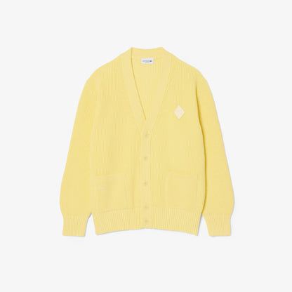 Relaxed Fit Ribbed Cotton Cardigan