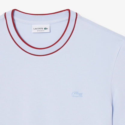 T-Shirt mit Pique-Streifenkragen