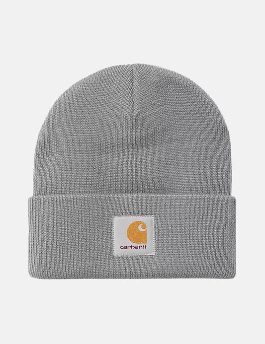Kurze Beanie-Mütze – Spiegelgrau