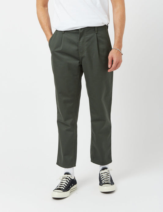 Pantalon Abbott (coupe fuselée) - Vert buis