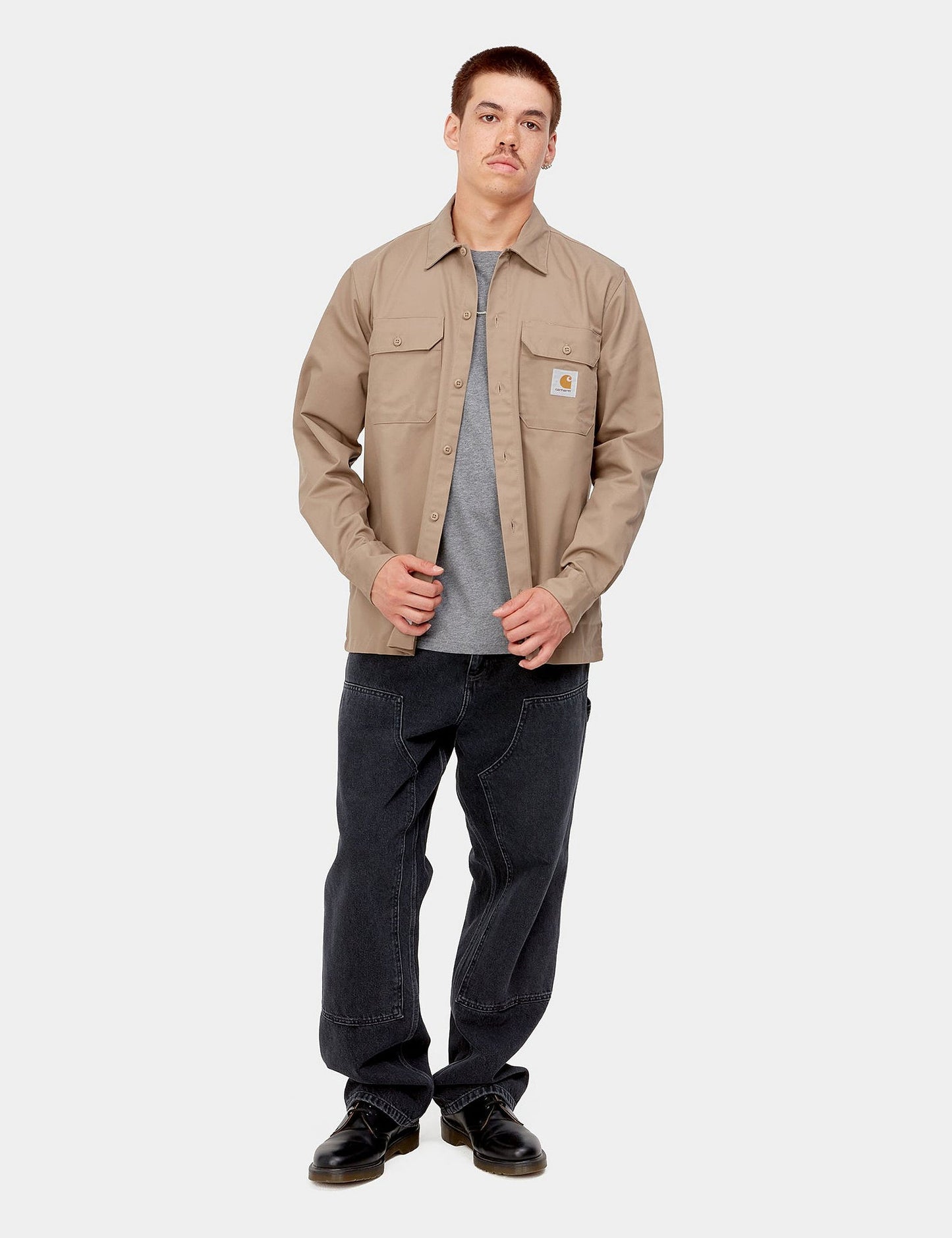 Master Shirt - Khaki cuir brun
