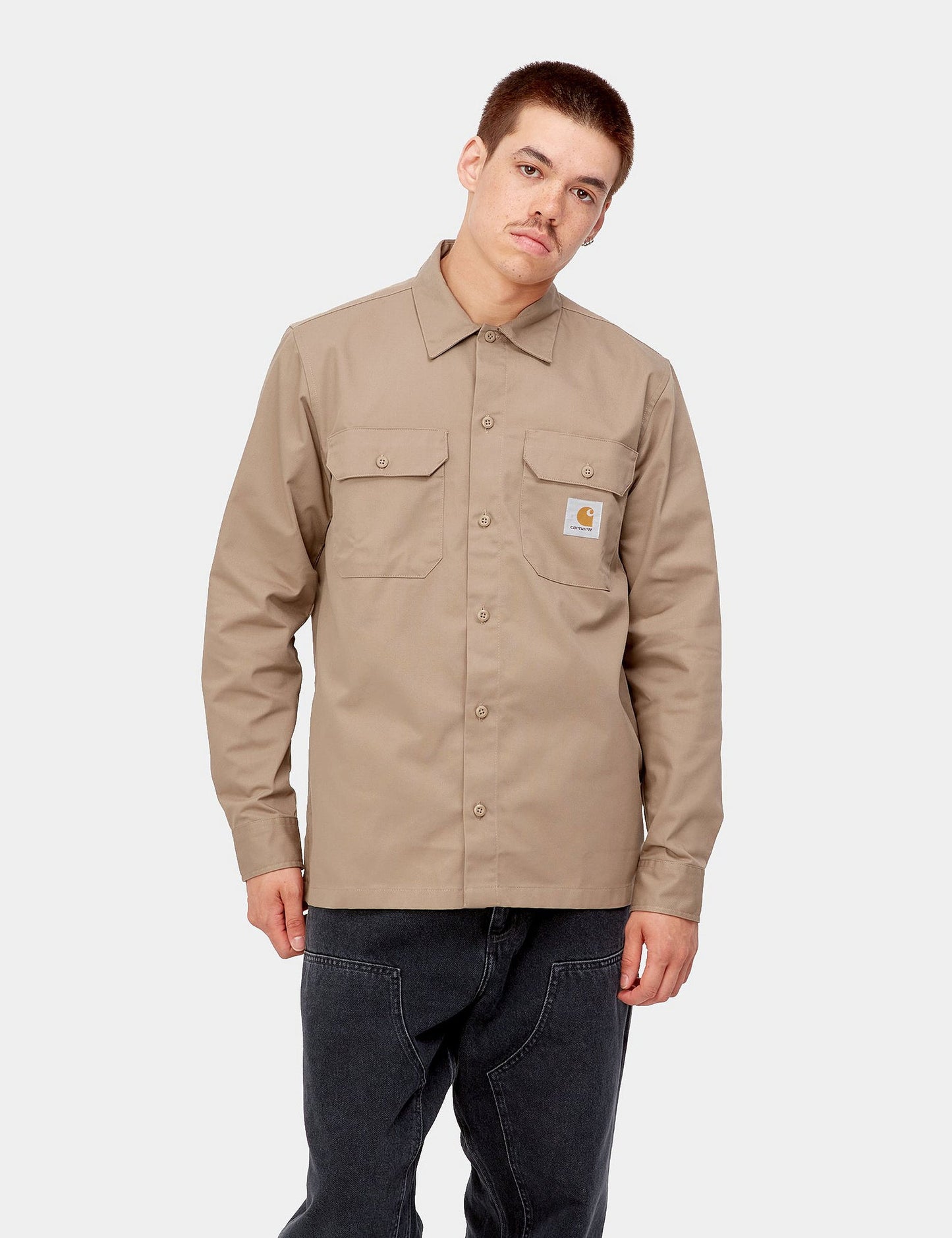 Master Shirt - Khaki cuir brun