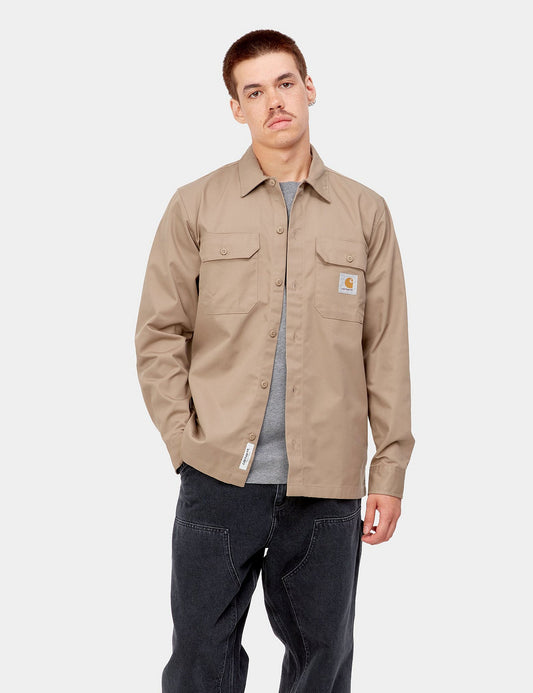 Master Shirt - Khakifarbenes Lederbraun