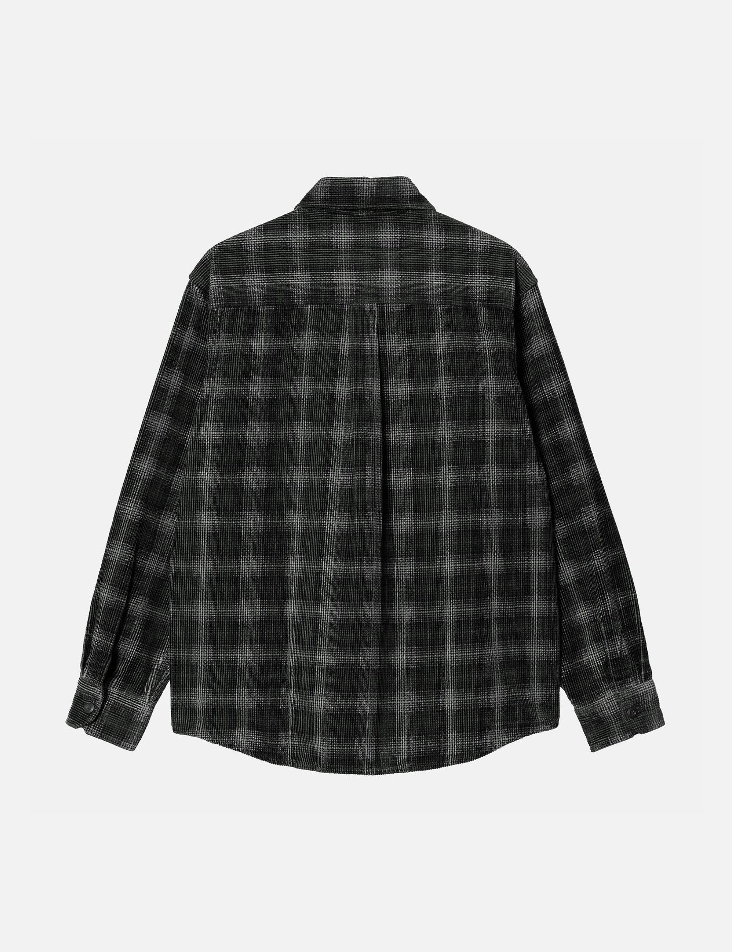 Chemise en velours côtelé Flint (carreaux Wiley) - Gris Vulcan