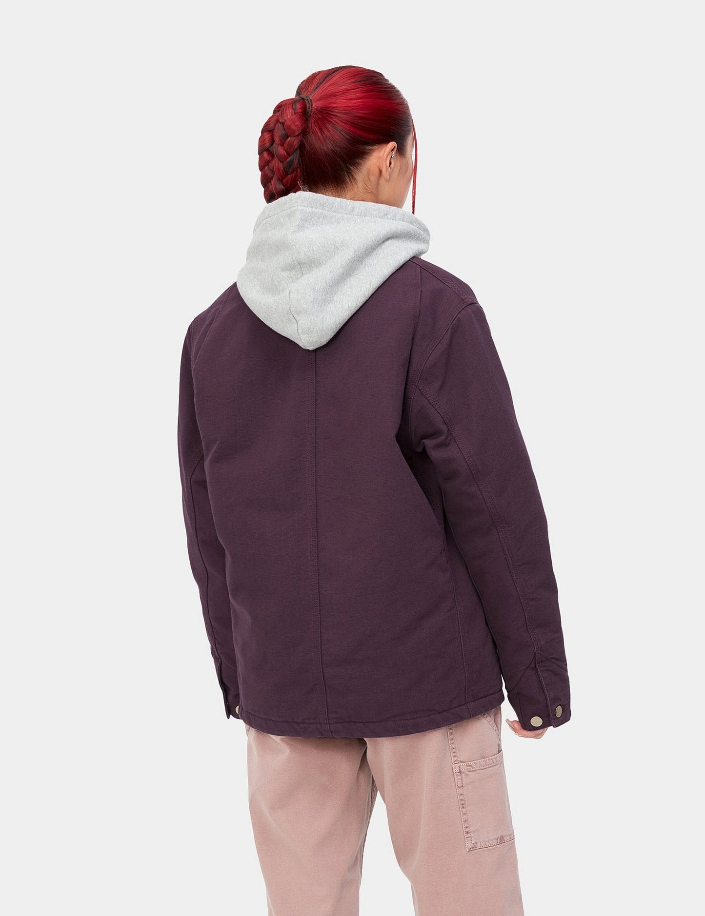 Damenmantel Irving - Dark Plum/Black
