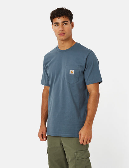Taschen-T-Shirt (Regular) – Storm Blue