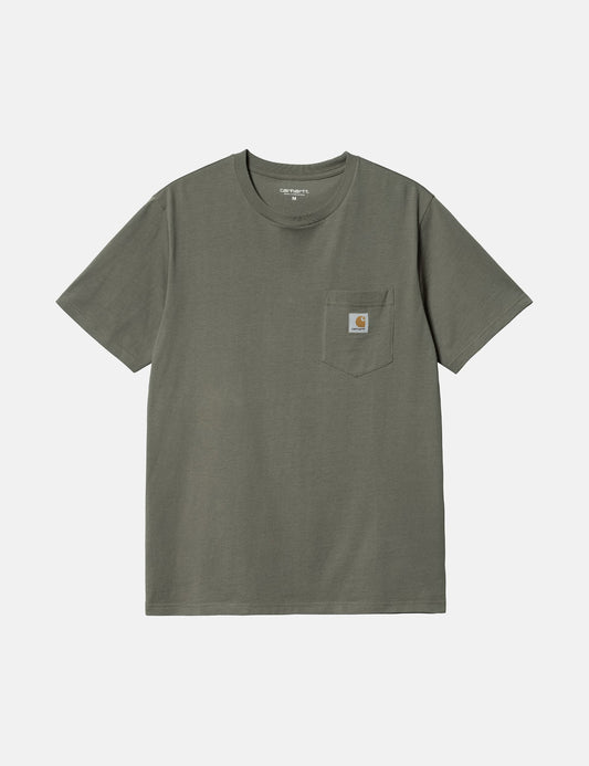 T-shirt à poche (Coupe classique) - Vert fumée