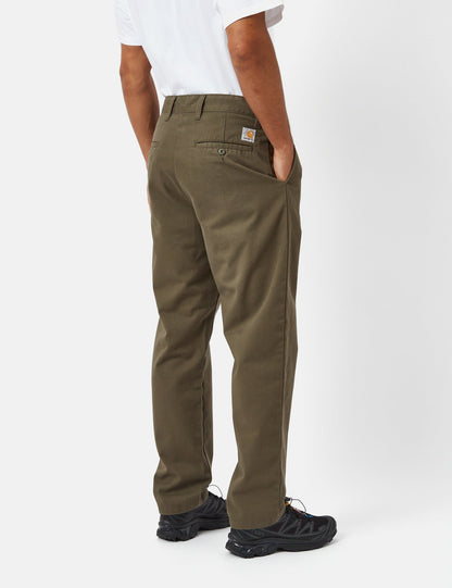Pantalon Calder (décontracté, fuselé) - Vert ortie