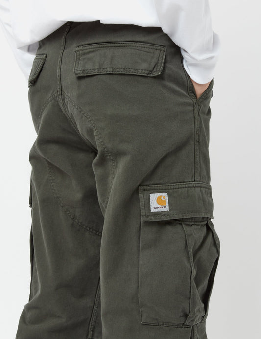 Pantalon cargo regular (twill de coton Moraga) - Vert buis