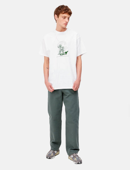 T-shirt Lucky Painter - Blanc/Vert Bonsaï