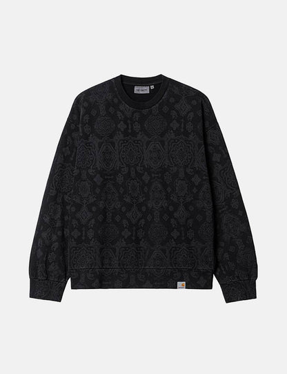 Verse Print Sweatshirt - Black
