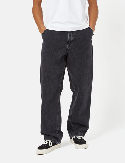 Single Knee Denim Pant (Relaxed) – Schwarz
