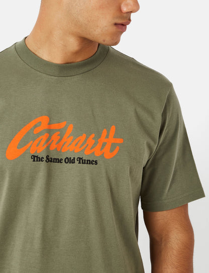 T-Shirt „Old Tunes“ (Bio) – Dollar-Grün