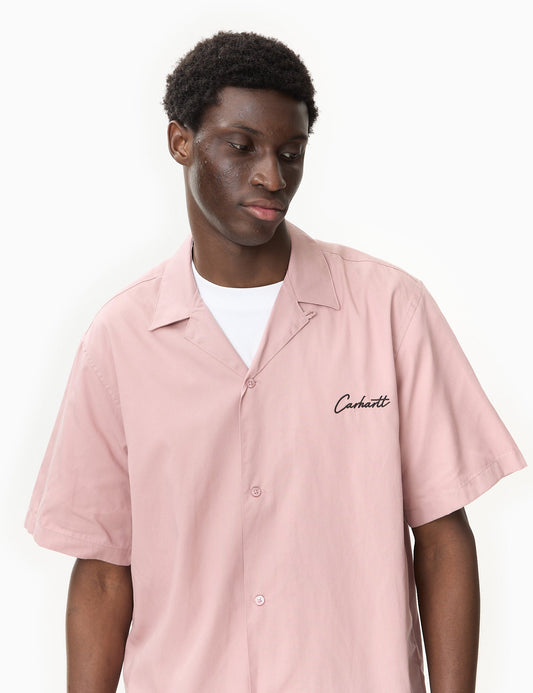 Kurzarmhemd Delray - Glassy Pink/Black