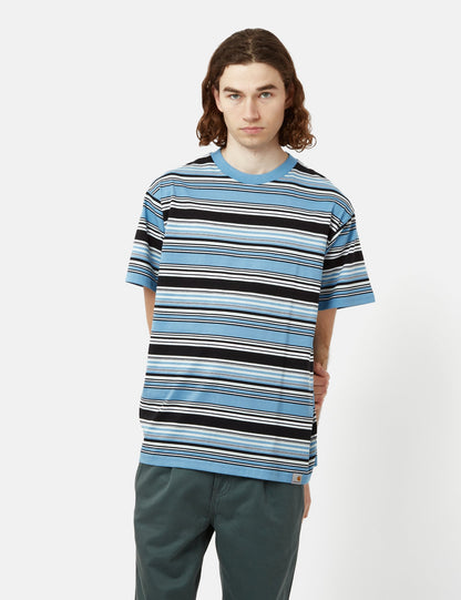 T-shirt Lafferty (à rayures) - Bleu Piscine