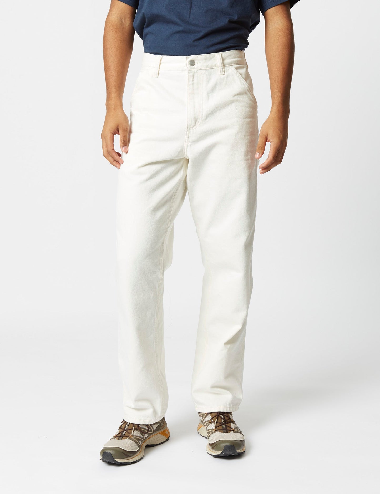 Single Knee Pant (Denim) - Weiß