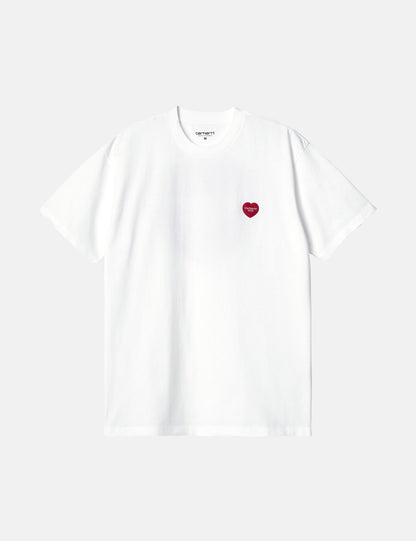 T-Shirt mit Doppelherz (Bio) – Weiß