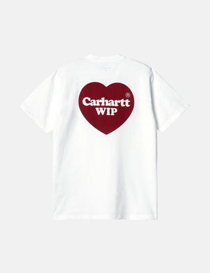 T-Shirt mit Doppelherz (Bio) – Weiß