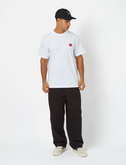 T-Shirt mit Doppelherz (Bio) – Weiß