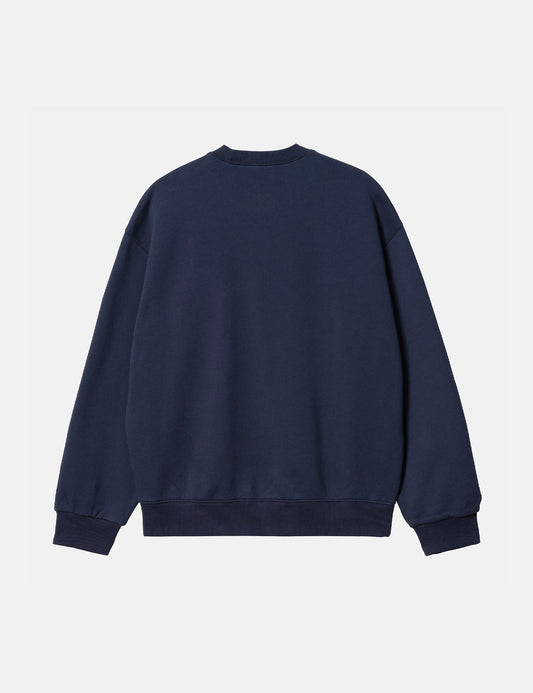 Sweatshirt mit Herz-Applikation – Blau