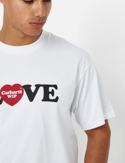 T-shirt Love (biologique) - Blanc