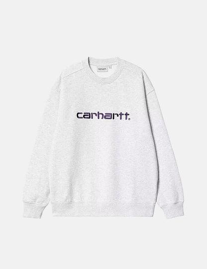 Damen Sweatshirt - Ash Heather/Cassis