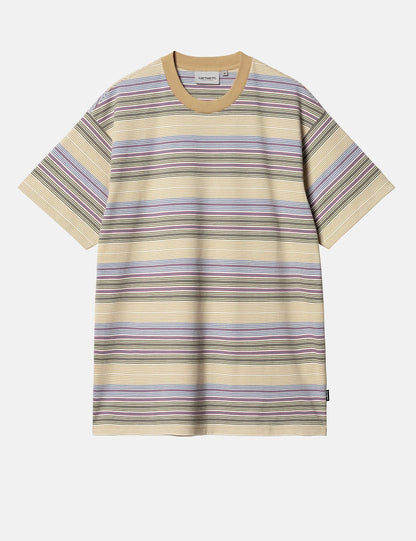 Coby Stripe T-Shirt (Loose) – Bourbon Brown