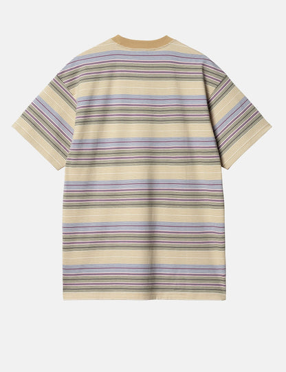 Coby Stripe T-Shirt (Loose) – Bourbon Brown