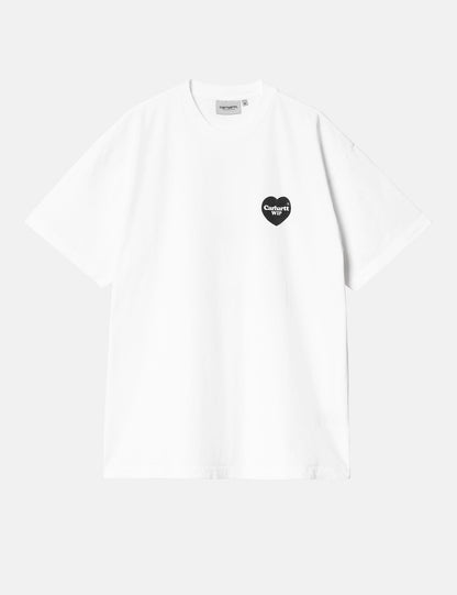 T-Shirt mit Herz-Bandana-Print (leger geschnitten) – Weiß