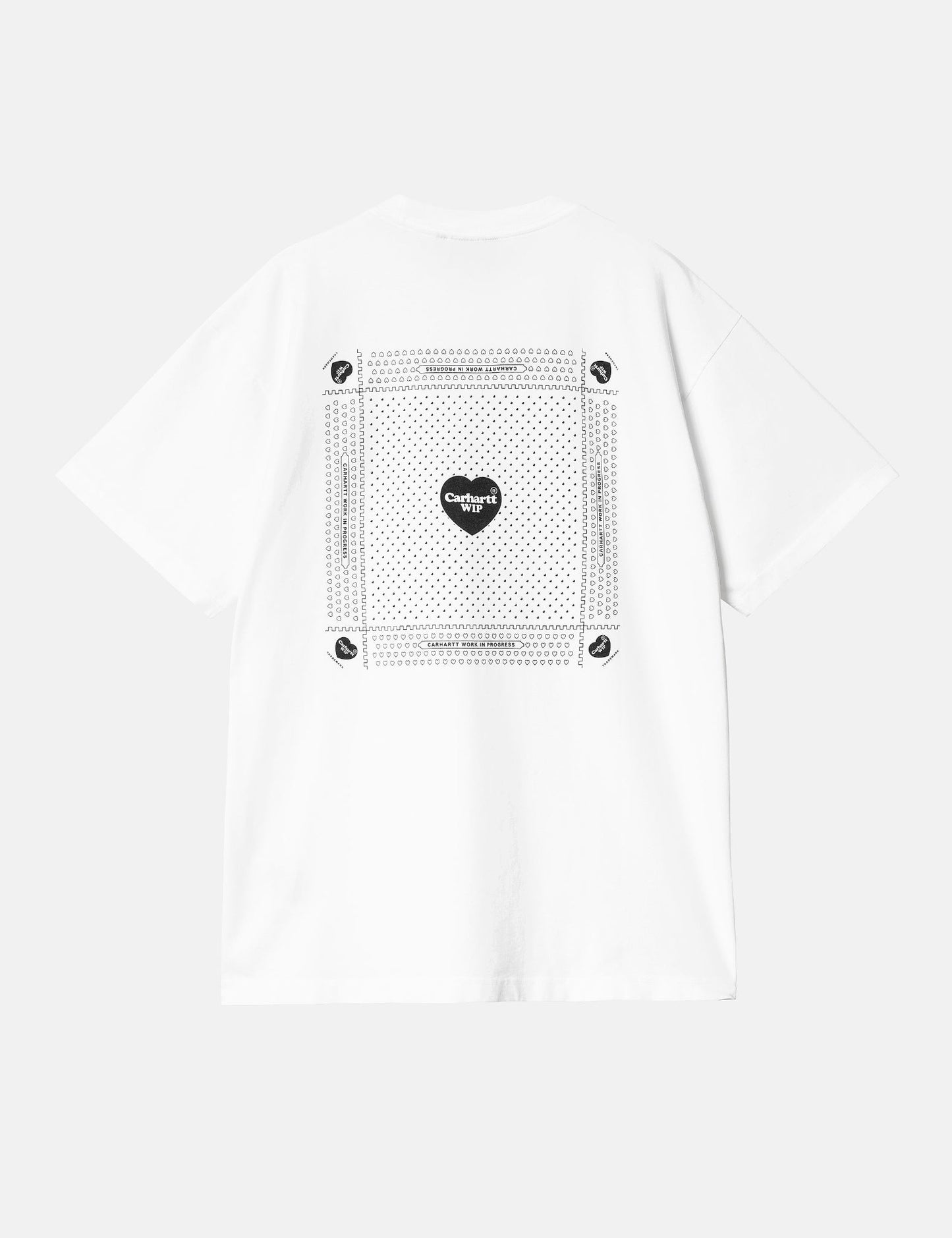 T-Shirt mit Herz-Bandana-Print (leger geschnitten) – Weiß