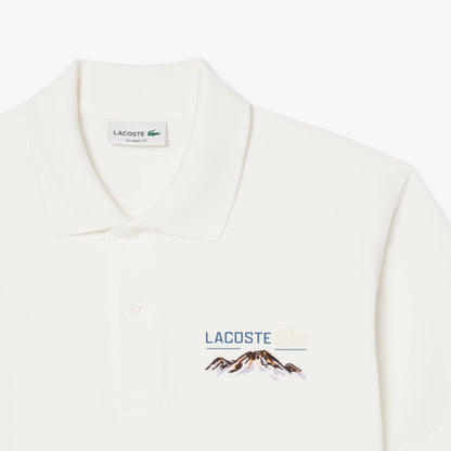 Klassisches Poloshirt mit besticktem Motiv aus Piqué