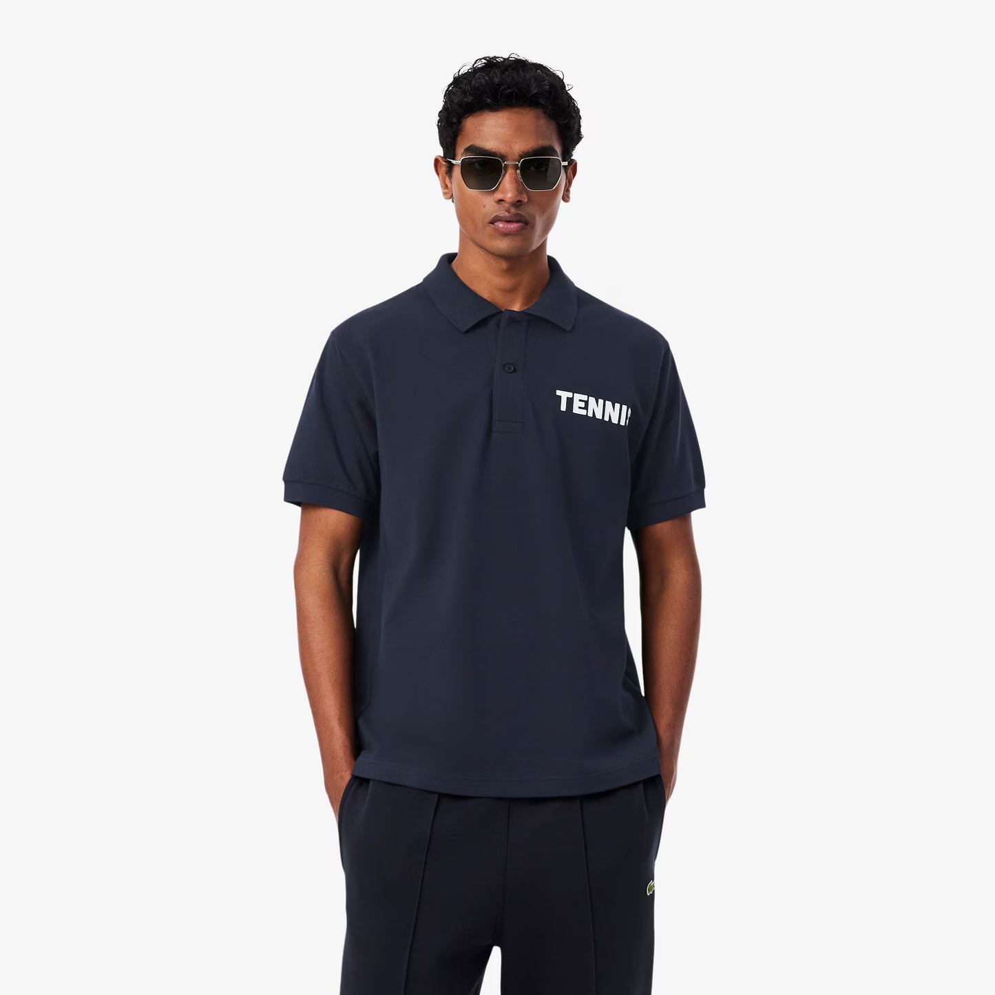 Classic Fit Printed Petit Pique Polo Shirt