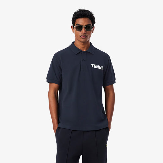 Classic Fit Printed Petit Pique Polo Shirt