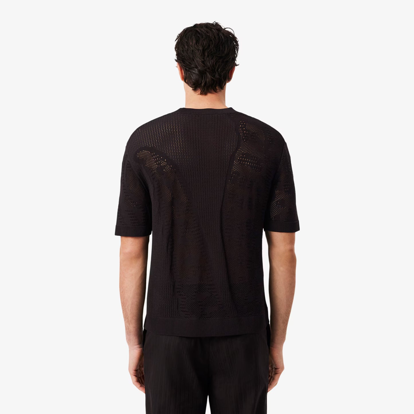 Locker geschnittener, kurzärmeliger Pullover mit Print