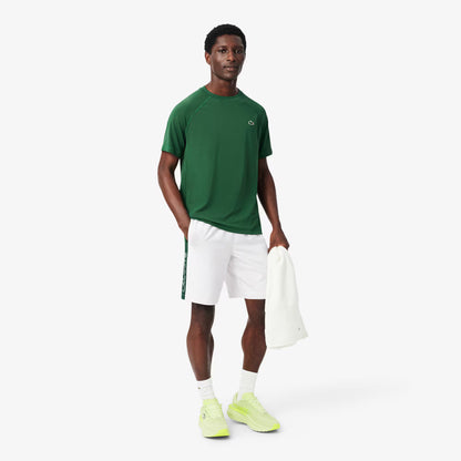 Sport-Shorts mit Akzentband aus Diamant-Taft