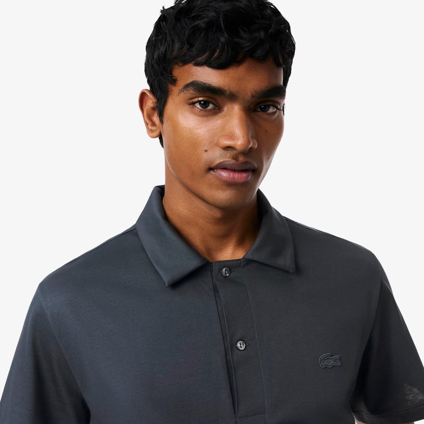 Paris Classic Fit Poloshirt mit offener Knopfleiste und Stickerei