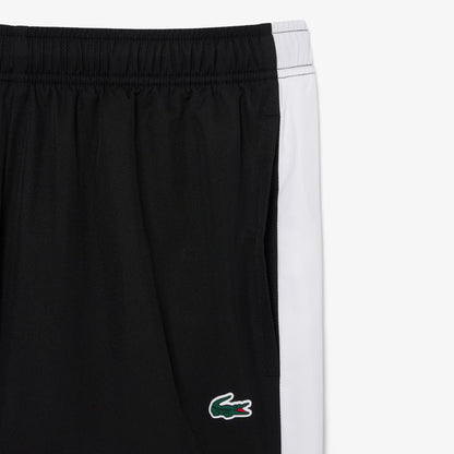 Sport-Shorts mit Akzentband aus Diamant-Taft