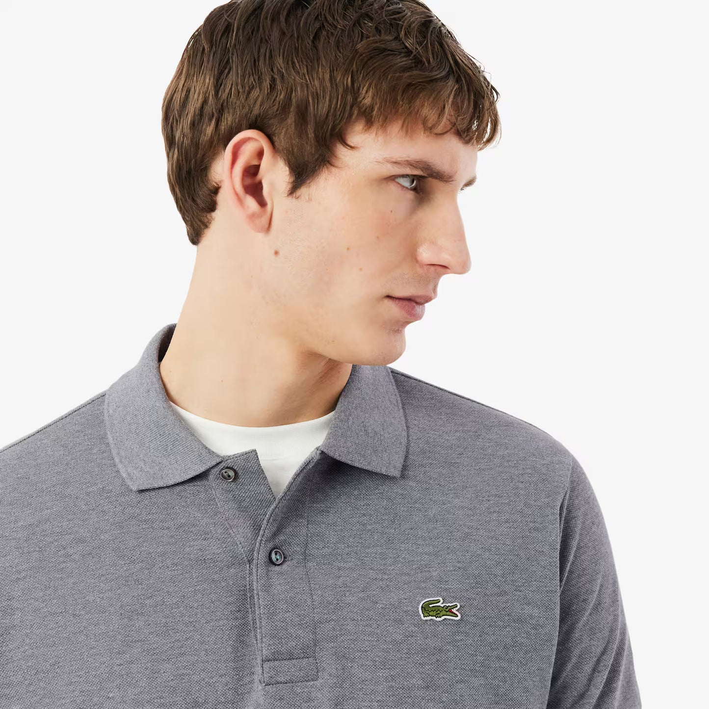 Klassisches Poloshirt L.12.12 aus meliertem Piqué