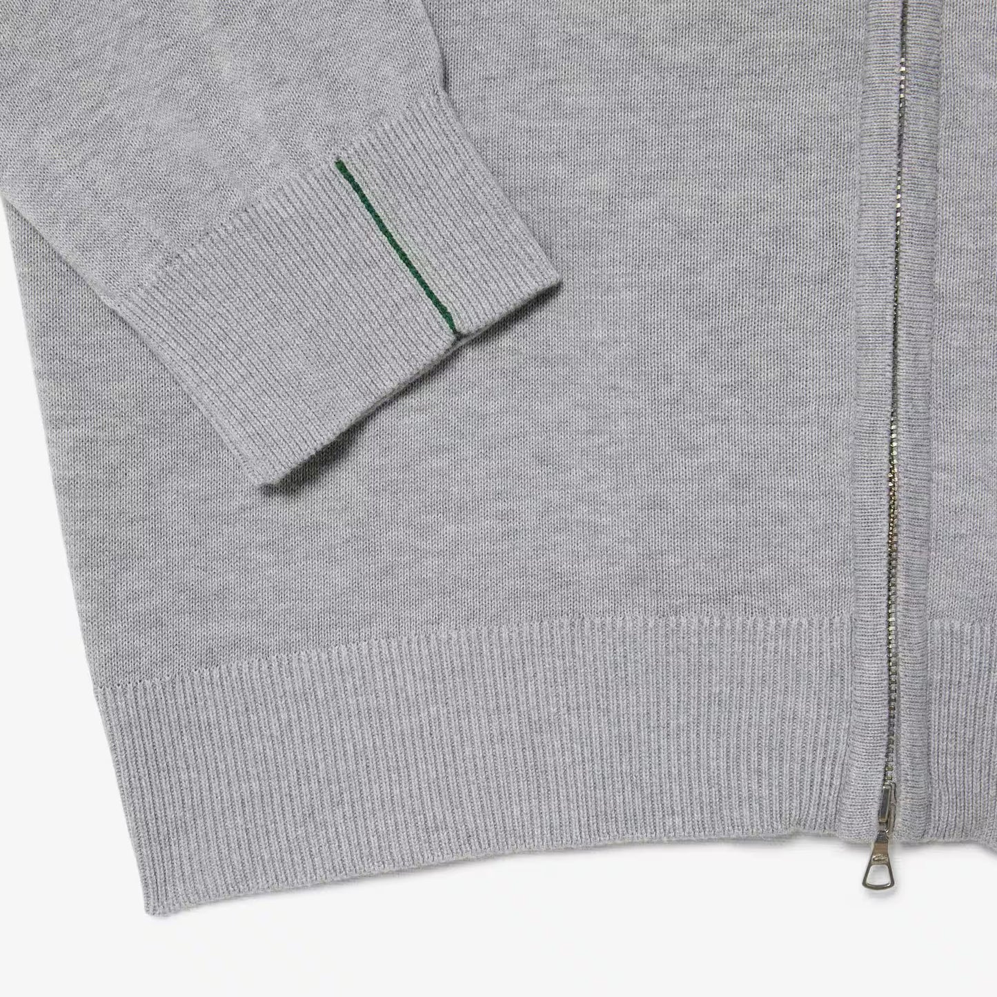 Zipped High Neck Cotton Sweater