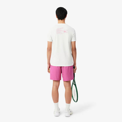 Trim Accent Diamond Taffeta Sport Shorts