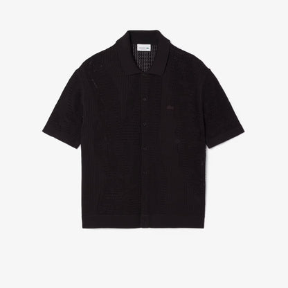 Spitzenstrick-Krokodil-Shirt