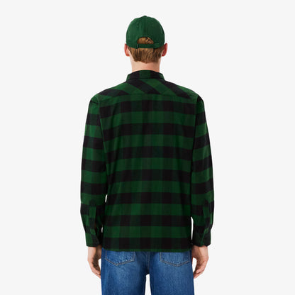 Oversized Baumwoll-Karo-Hemdjacke