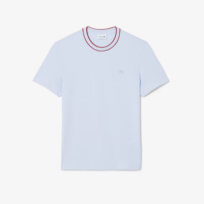 T-Shirt mit Pique-Streifenkragen