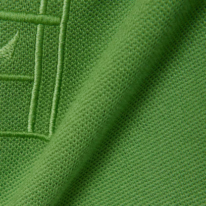 Classic Fit Embroidery Detail Petit Pique Polo Shirt