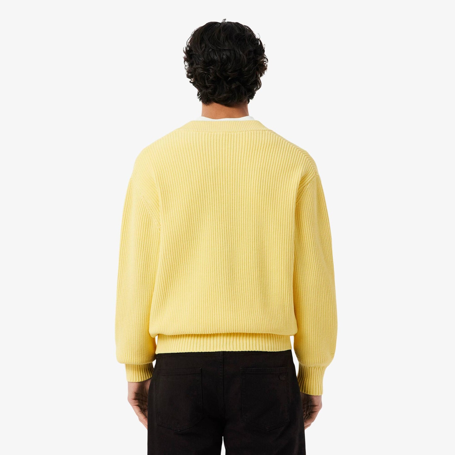 Relaxed Fit Ribbed Cotton Cardigan