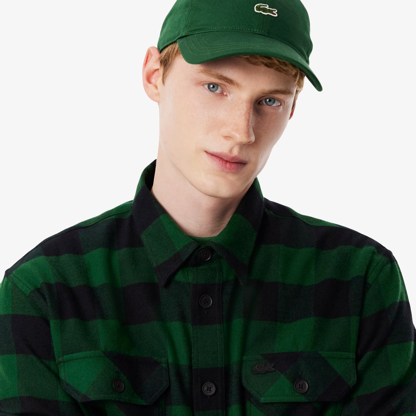 Oversized Baumwoll-Karo-Hemdjacke