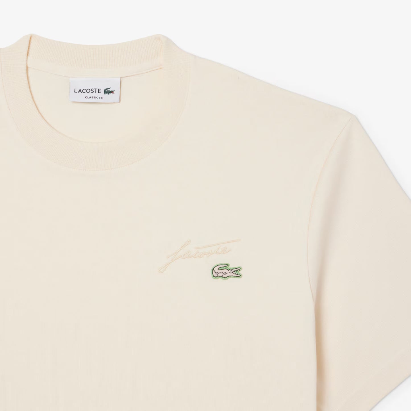 T-Shirt aus schwerem Jersey mit gestickter Signatur