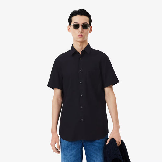 Chemise en coton à manches courtes coupe regular