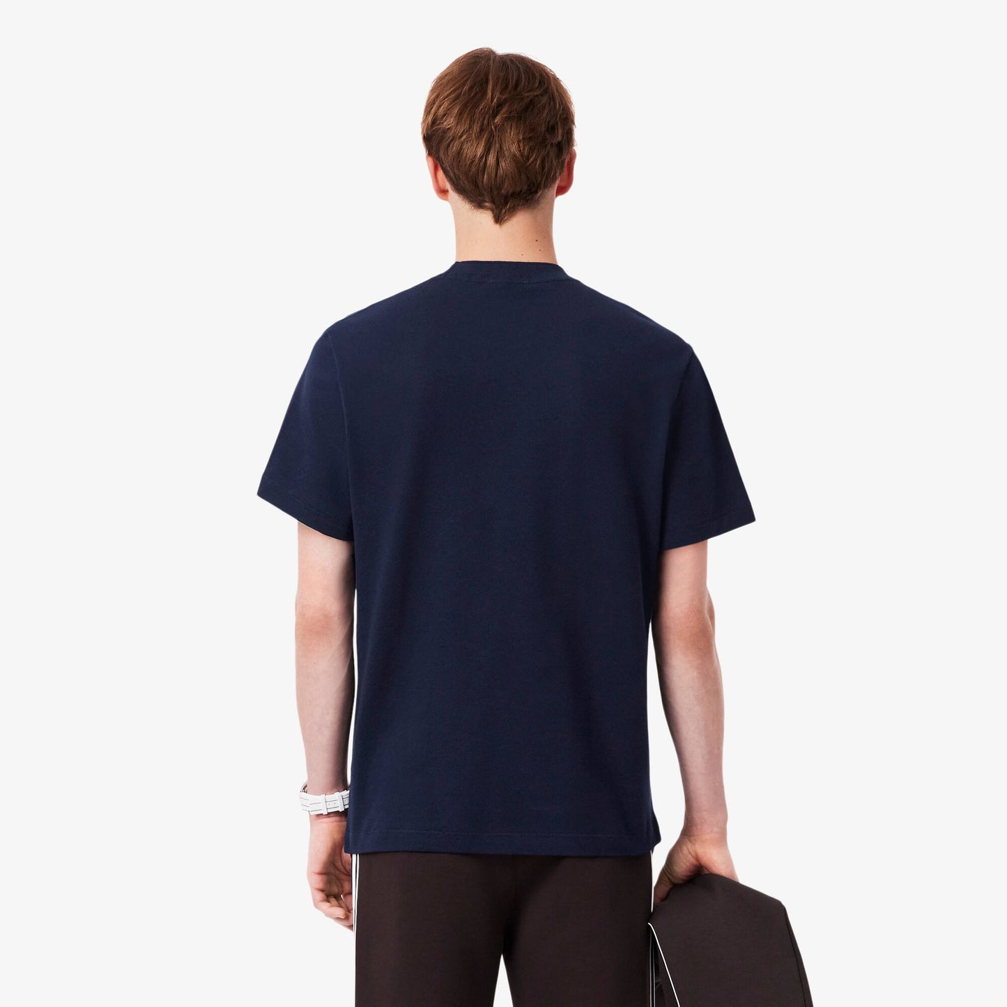 Ribbed Neck Petit Pique T-shirt